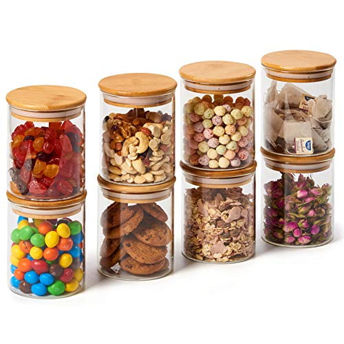 Kitchen Glass Airtight Wood Lid Storage Jar Candy Rice Food Canister Container Kitchen Glass Airtight Wood Lid Storage Jar Candy Rice Food Canister Container